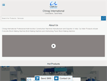 Tablet Screenshot of chirag-international.com